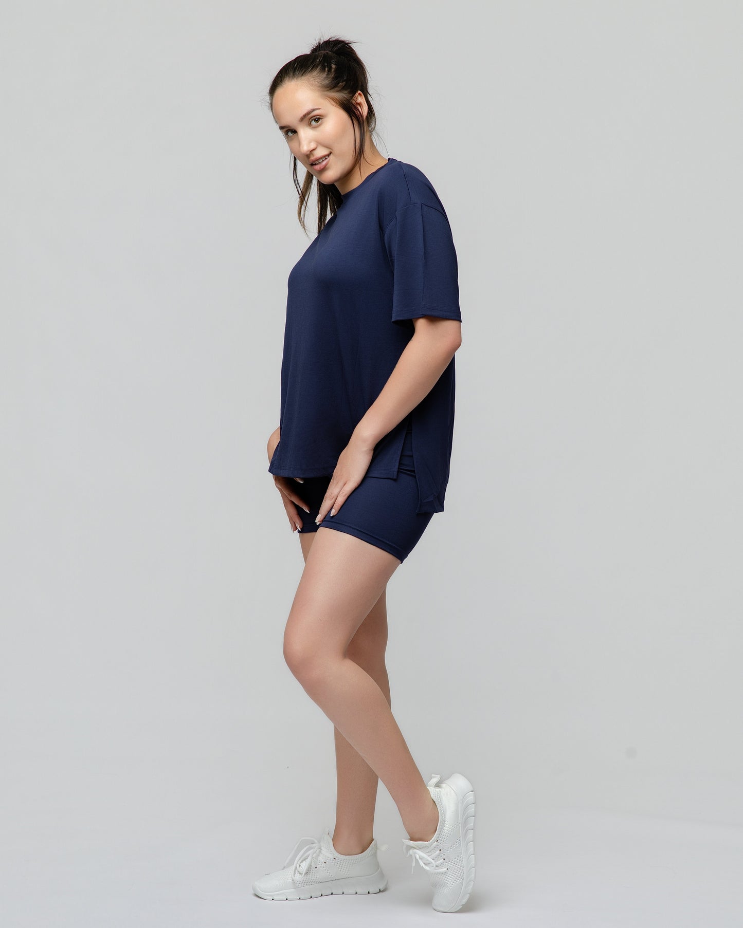 Cloud Lounge Short Set in Navy