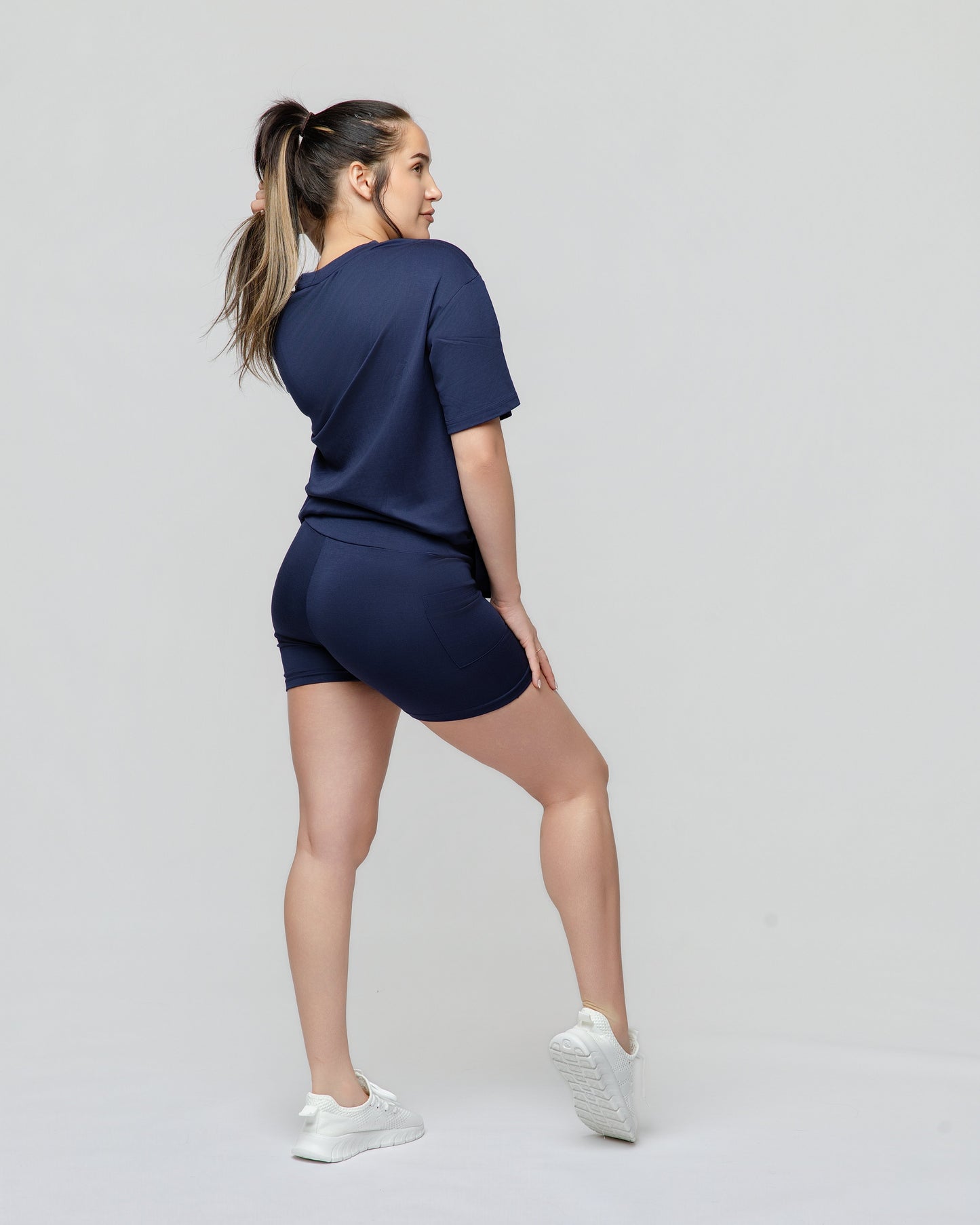 Cloud Lounge Short Set in Navy