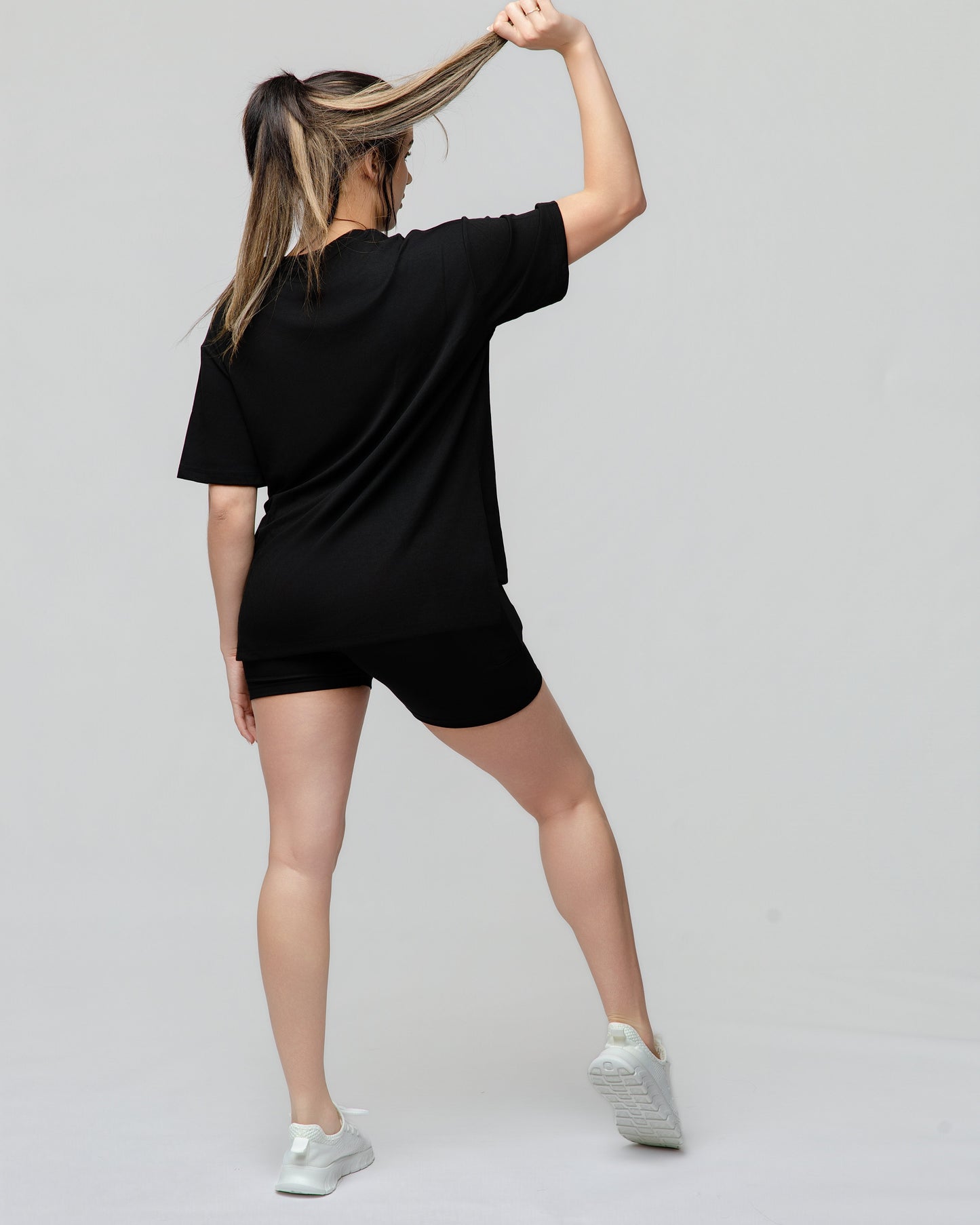 Cloud Lounge Short Set in Onyx Black