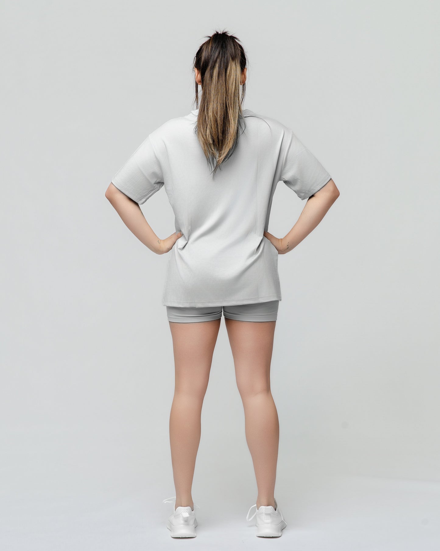 Cloud Lounge Short Set in Steel