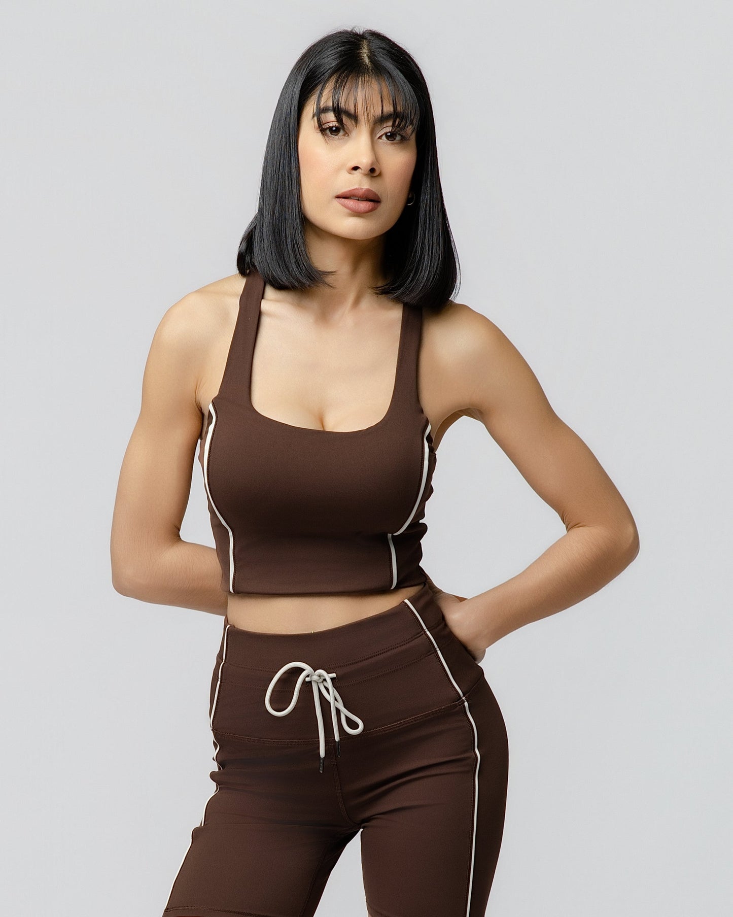 Momentum Piped Tank in Brown
