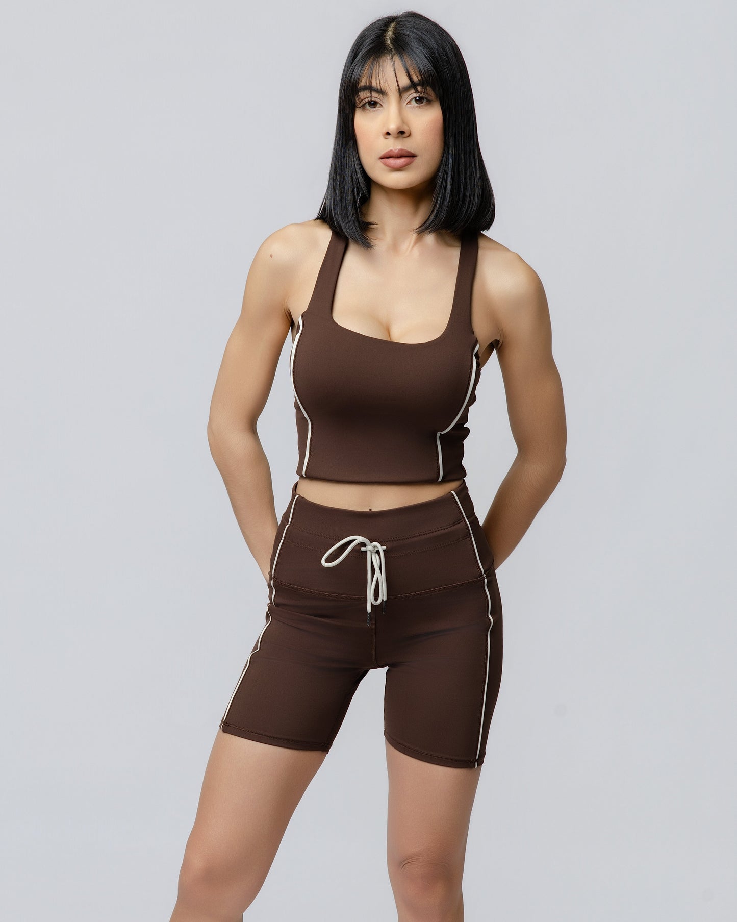 Momentum Piped Tank in Brown