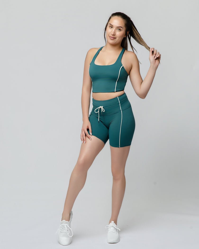 Momentum Piped Tank in Teal