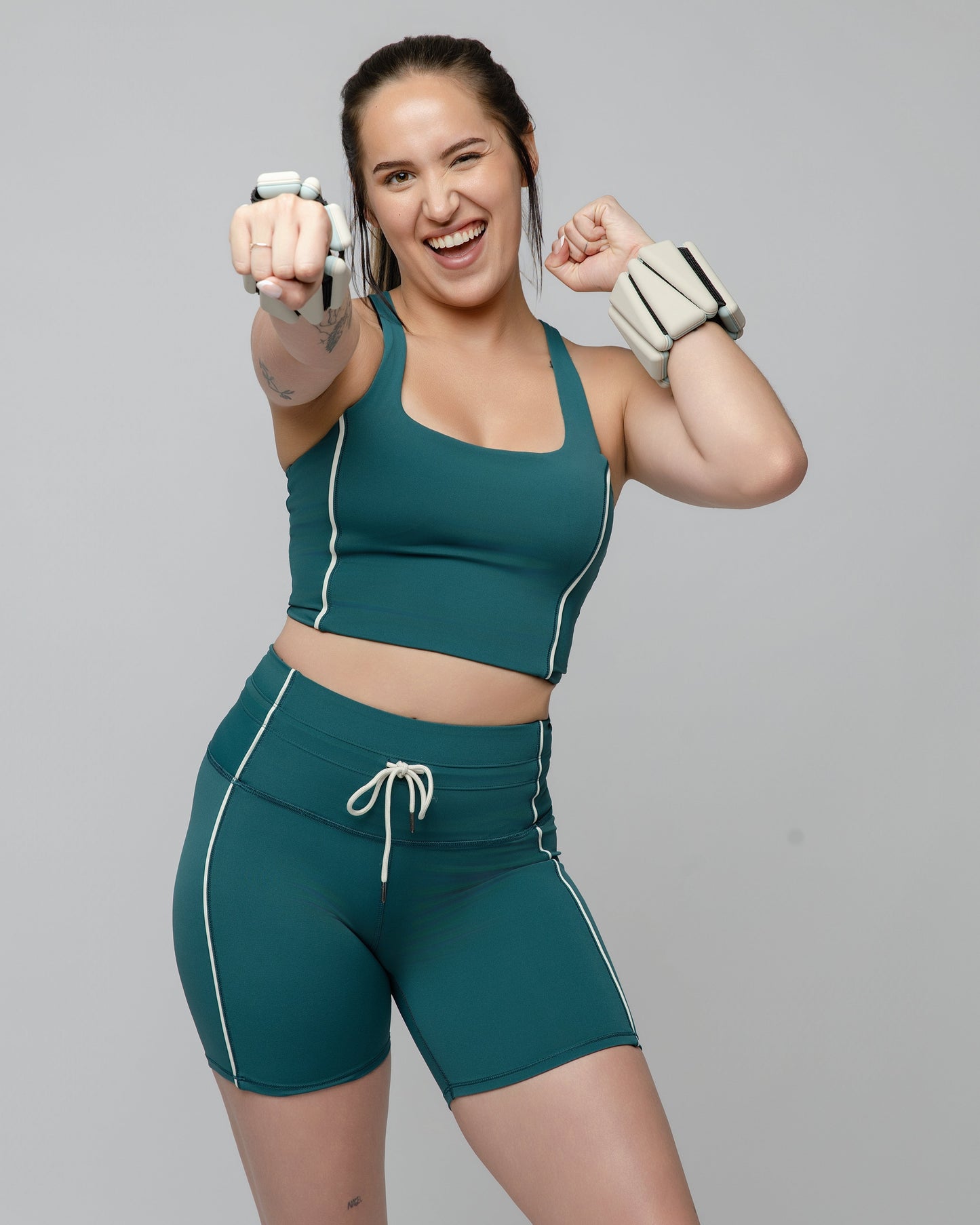 Momentum Piped Tank in Teal