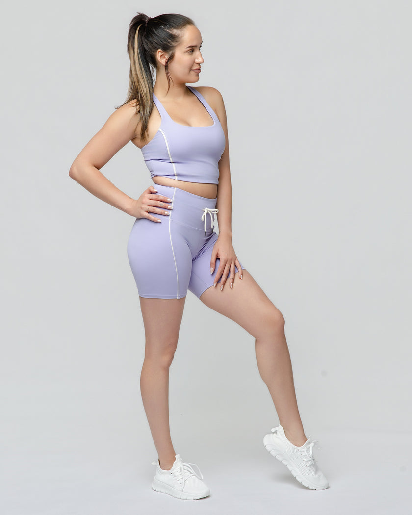 Momentum Piped Short in Lavender